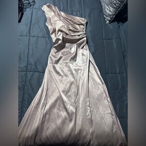 Elegant Satin Evening Gown (ROSE GOLD)